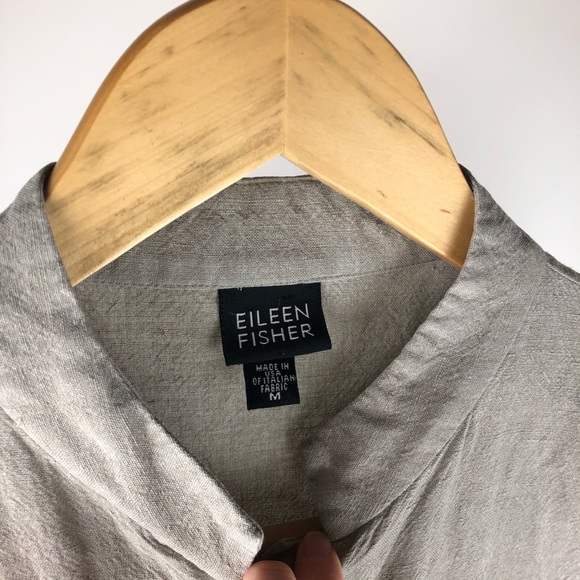 Eileen Fisher Linen/Rayon Buttondown Jacket - M - Picture 3 of 7